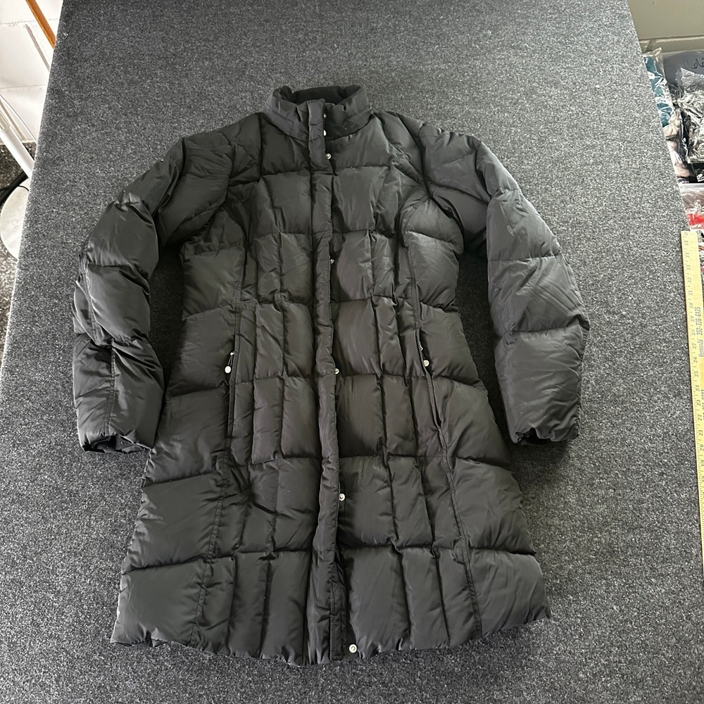 Eddie Bauer Sun Valley Down Parka Black 650 Fill Power Quilted Puffer Coat Women